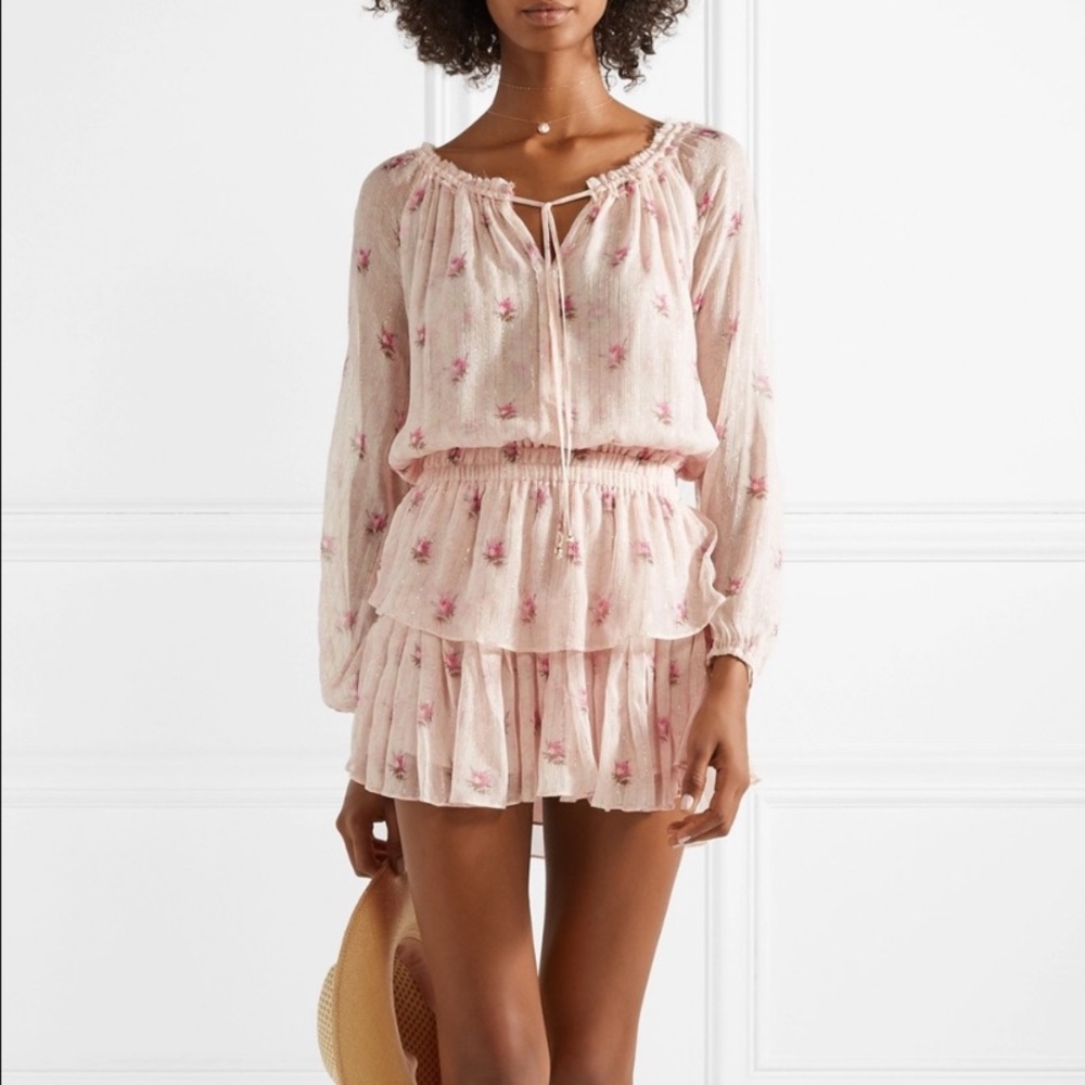 LoveShackFancy Pink Floral Dress